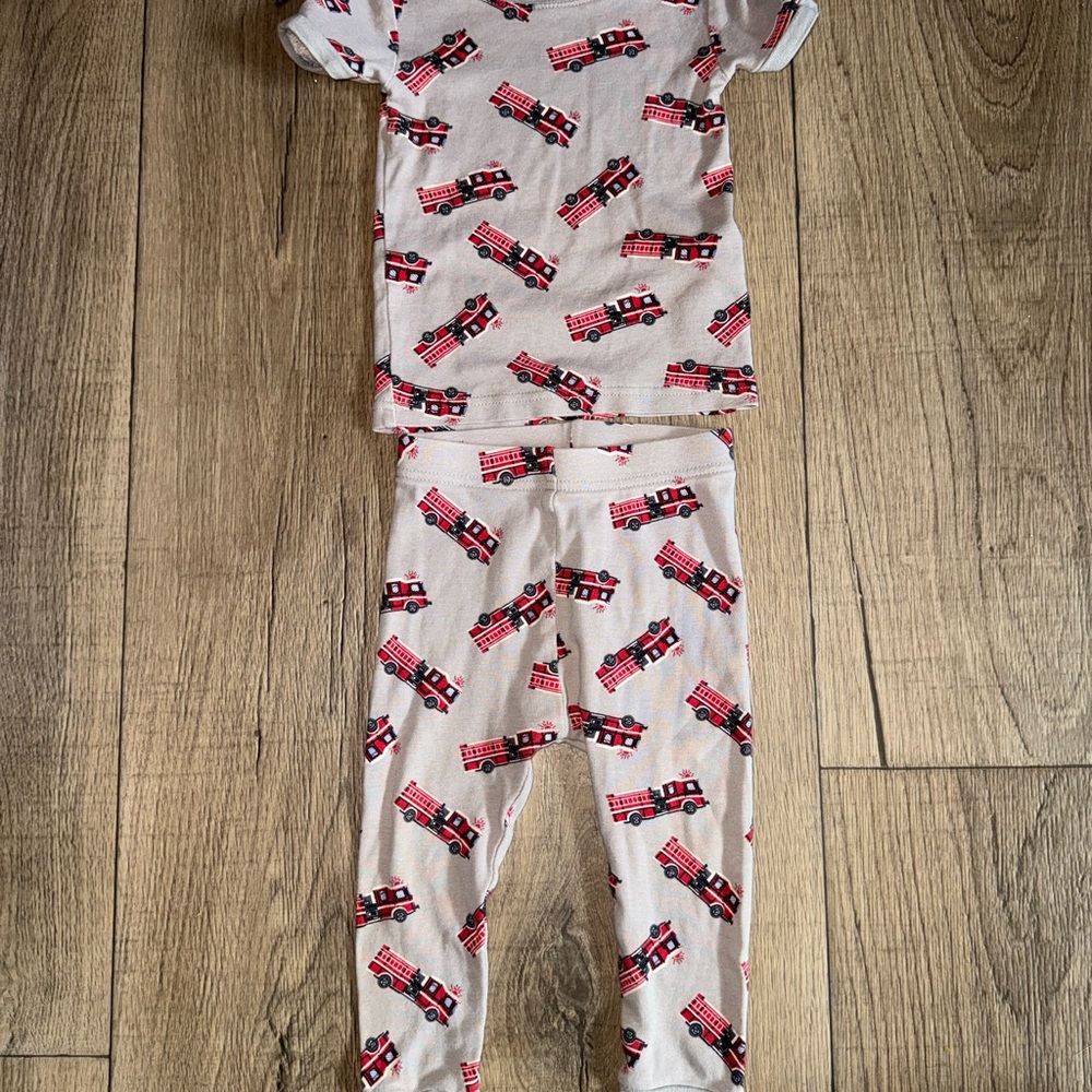 Old Navy Firetruck Pajama Set